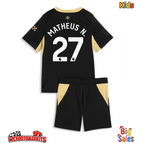 Manchester City Matheus Nunes #27 Replica Away Stadium Kit for Kids 2026-27 Short Sleeve (+ pants)